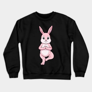 Rabbit at Yoga Exercises while Standing Crewneck Sweatshirt